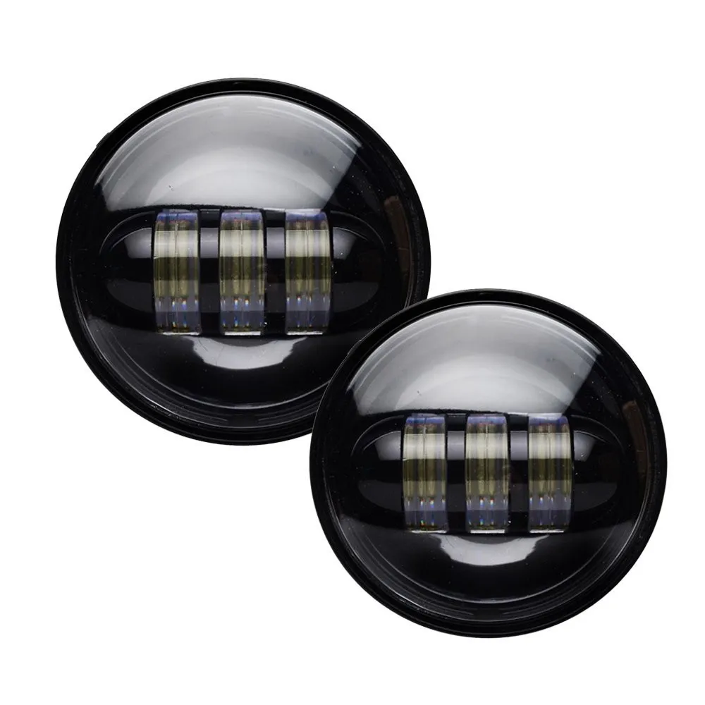 Fog Light Black Мотоциклетный 7-дюймовый круглый светодиодный фонарь/4,5 дюймовый светодиодный противотуманный фонарь/" налобный фонарь адаптивный кронштейн Монтажное кольцо - Цвет: Fog Light Black