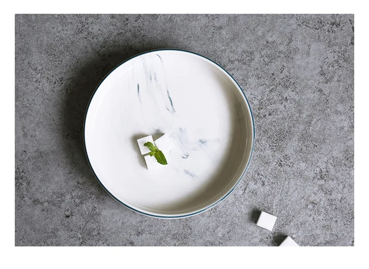 1 шт. тарелка посуда кухонная Мраморная зернистая поднос для продуктов миска риса