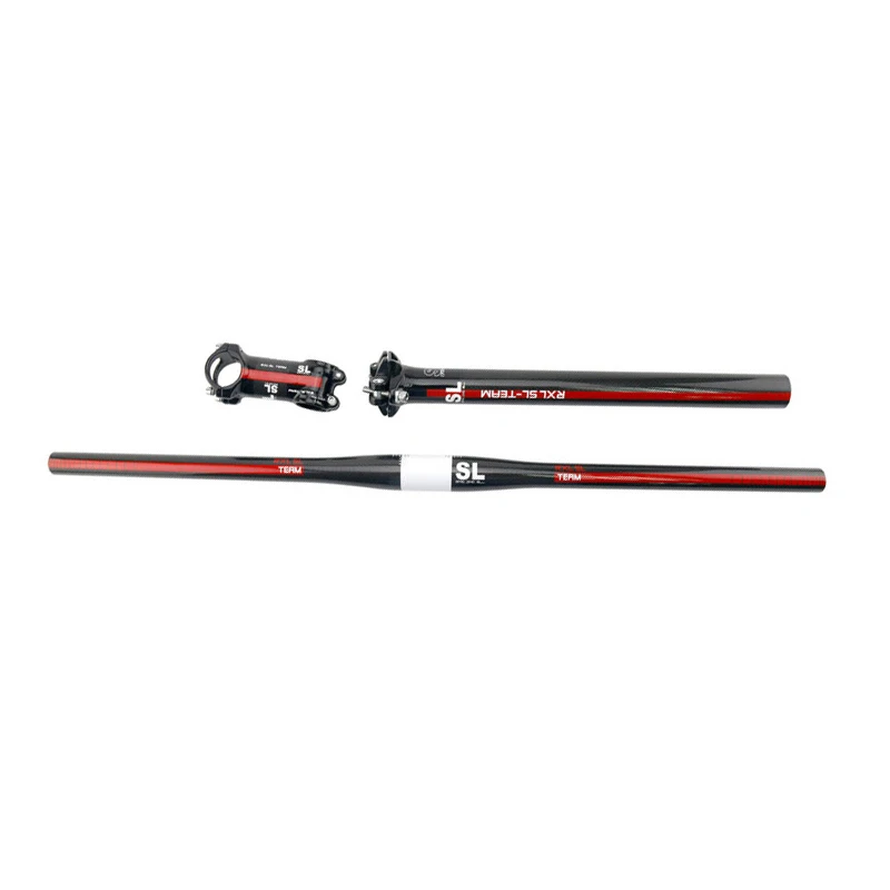 Set 17 RXL SL руль для велосипеда углеродный Mtb набор 3K стебель+ Sest Post+ Плоский/подъемный руль 31,8 мм однообразный руль для горного велосипеда - Цвет: Set 17