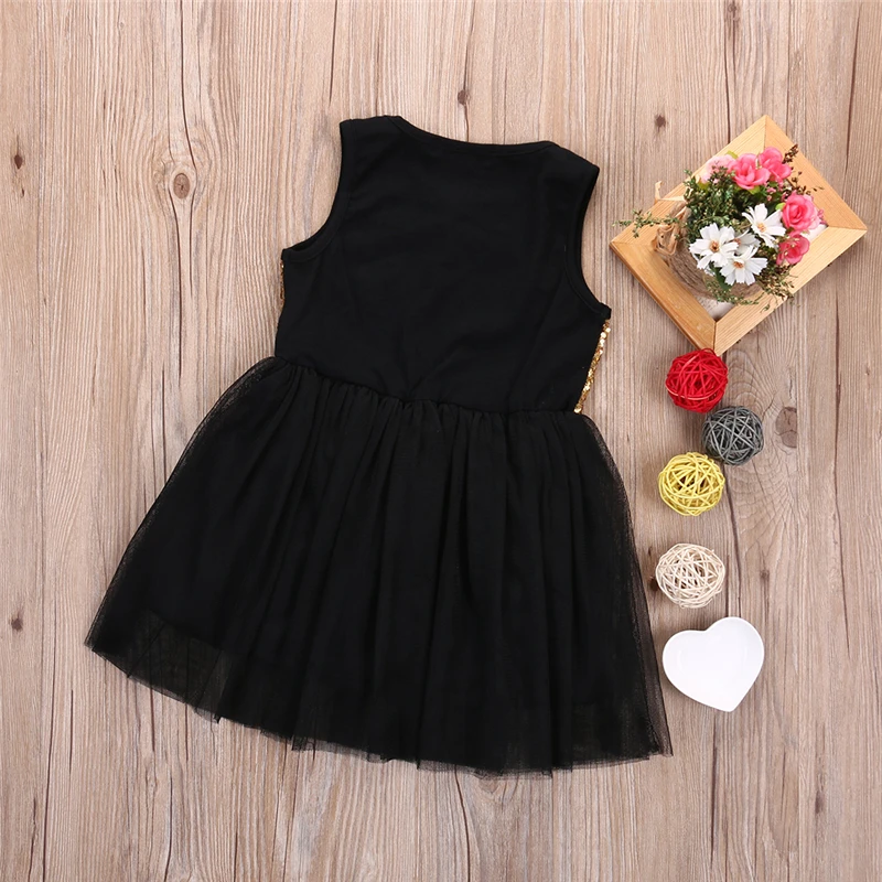 Child Kid Girls Sequinned Dress toddler baby girl sleeveless o neck Bridesmaid Pageant Formal dress | Детская одежда и обувь