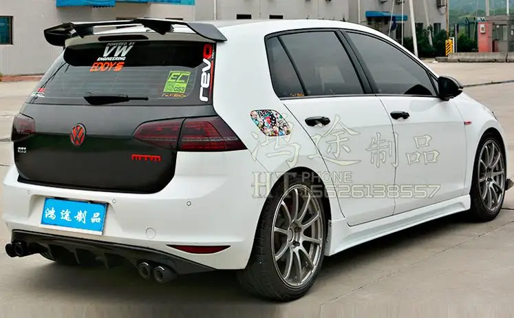 RevoZport Razor7 style задний спойлер на крыло крышу для Volkswagen GOLF7 MK7/GTI/R-line требуется