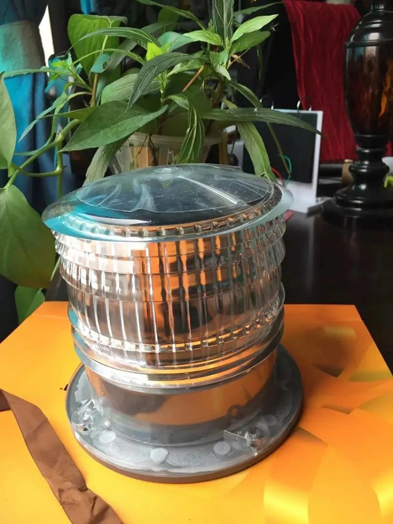 Solar Powered Marine Boat Navigation Light LED Round Strobe for Construction Use | Signal Lamp