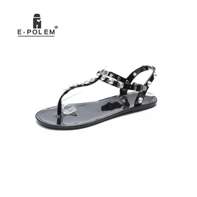 

Summer New Style Women's Sandals Black Diamonds Decoration Flap Shoes Fashion Outdoors