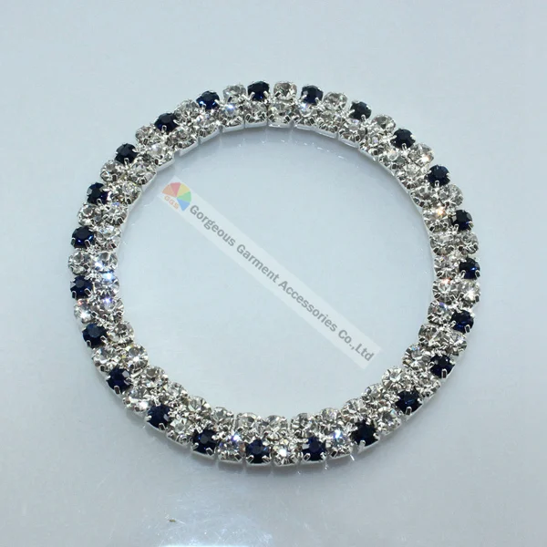 20 шт. 50 мм позолоченное чешское прозрачное Кристальное кольцо со стразами пряжка