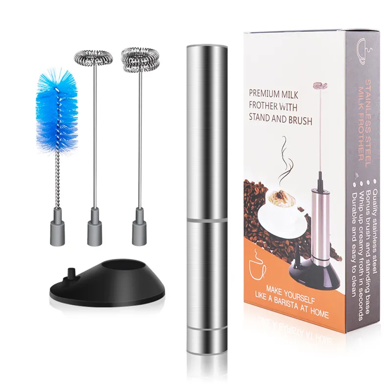 Новый 2018 электрический портативный нержавеющий венчик для взбивания молока