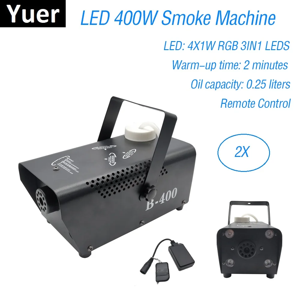 LED RGB Wireless Remote Control 400W Fog Smoke Machine DMX Hazer Machine Stage Light Effect Dj Equipment Party Light LED Fogger