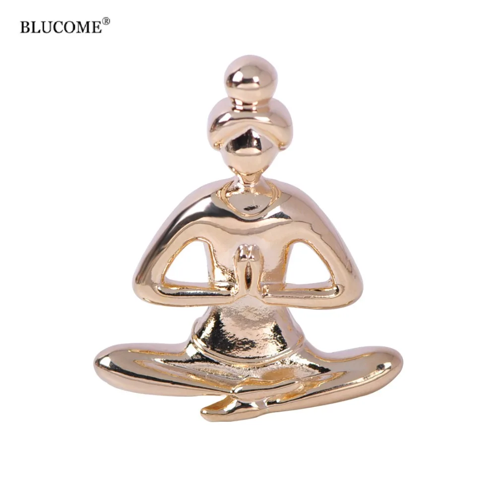 Женская Брошь Для Йоги Blucome брошь из сплава в форме футболки вечерние Броши для