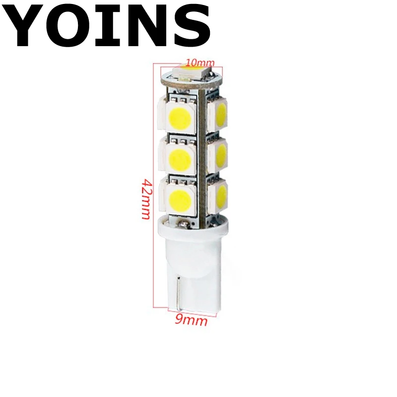 Оптовая продажа Белый T10 13 SMD 5050 автомобильный боковой светильник 194 168 W5W