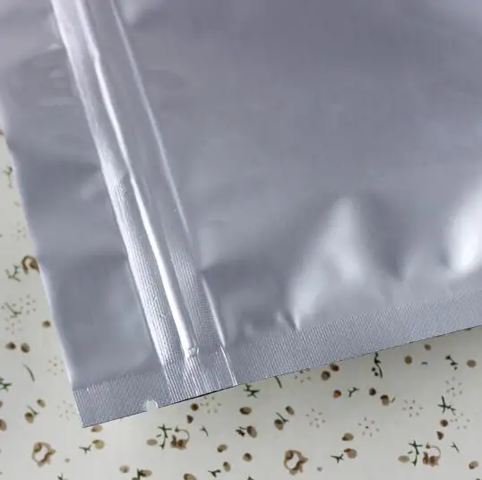 100 шт. алюминиевая фольга с плоским дном Ziplock мешок кофе в зернах/порошок сахар чай