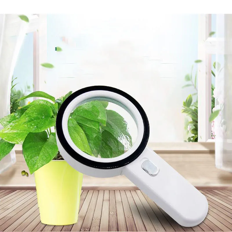 

Handheld 30X 12 LED Illumination Magnifier Microscope 105mm Diameter Magnifier Read for Elderly Magnifier Jewelry Repair Tool