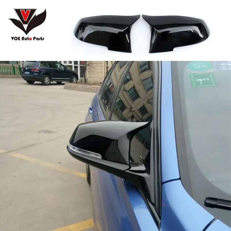 Глянцевые черные M Look F10 F06 F12 ABS Сменные зеркальные крышки для BMW 5 6 7 серии 2014 2015