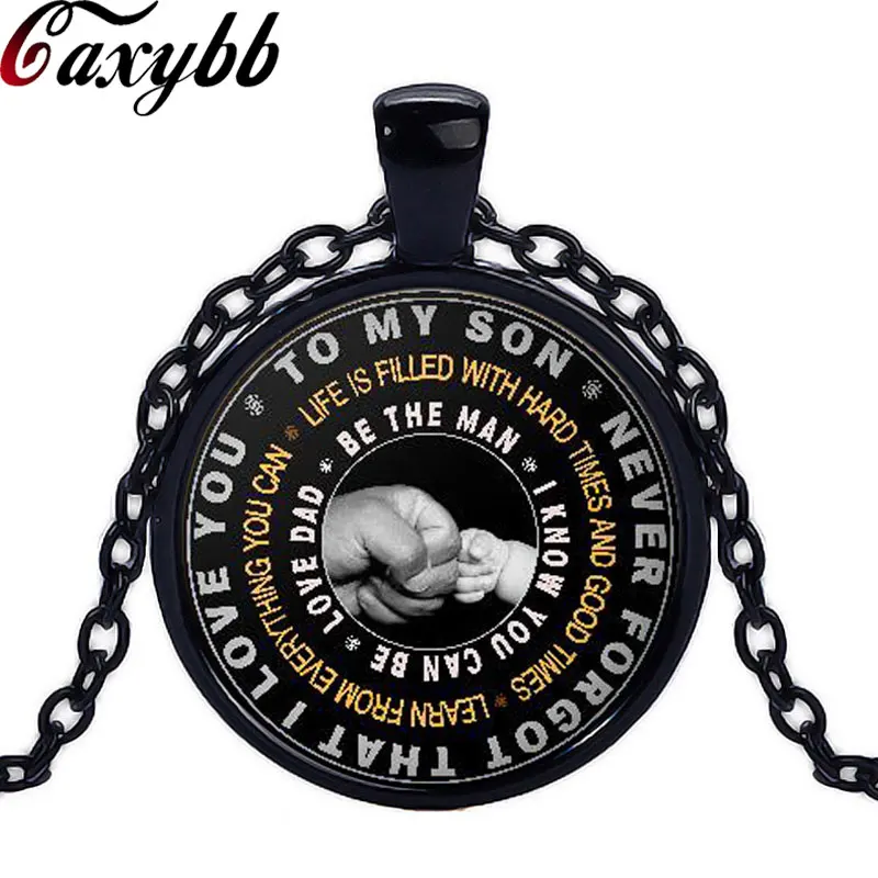 

Caxybb Details about Father Son Necklace To My Son Never Forgot That I Love You Necklace