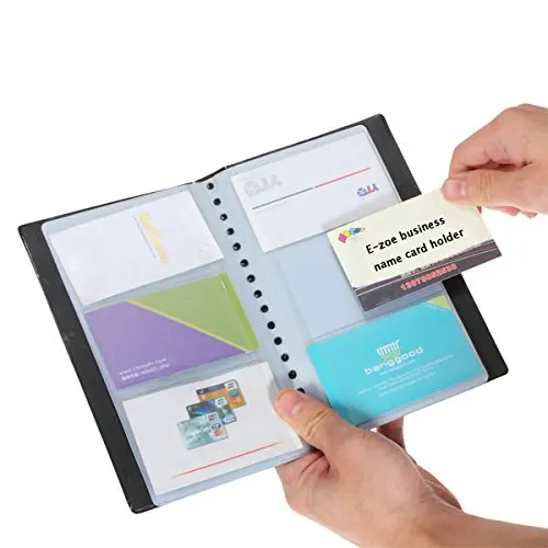 XRHYY бизнес-держатель для карт из искусственной кожи 120 слотов визитница Кредитная