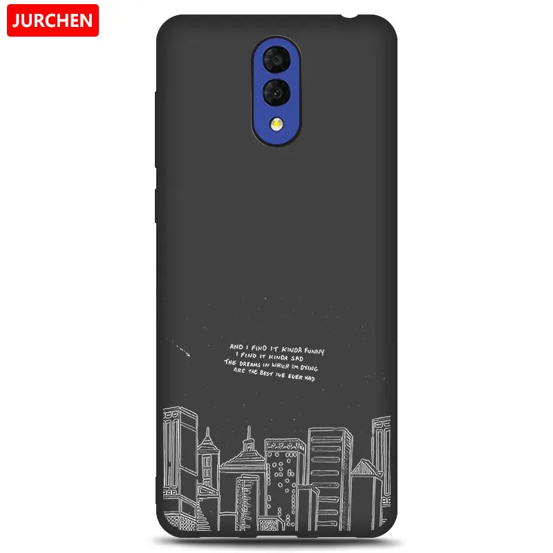 29 JURCHEN Case For Alcatel 3L Case Soft Tpu Silicone Back Cover For Alcatel 3L 3 L Case Cover Funda Printing Bag Cartoon - Цвет: 29