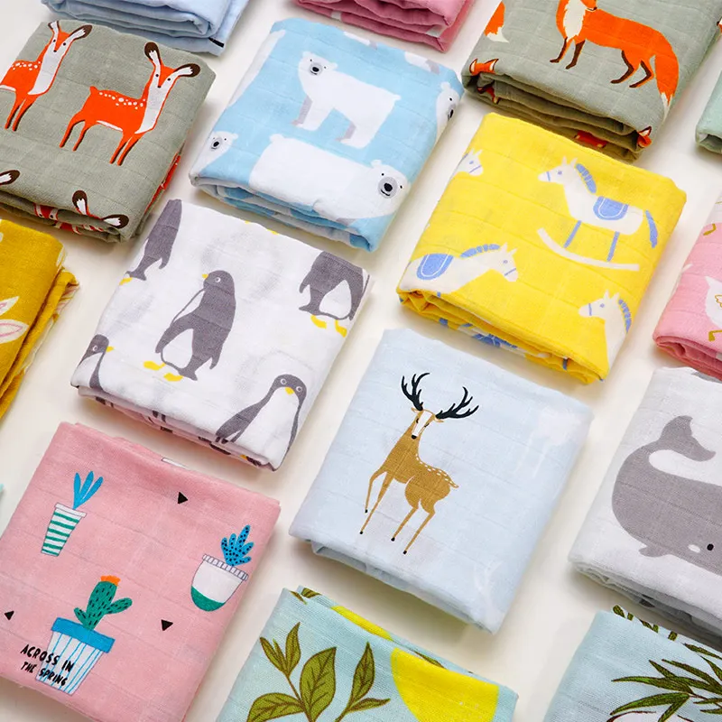 2019 модное муслиновое детское одеяло из органического хлопка мягкое для