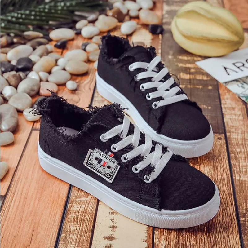 Повседневная джинсовая парусиновая обувь на плоской подошве новые летние