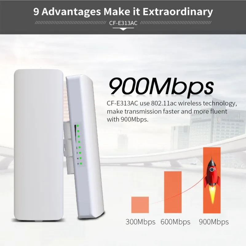2шт 5 км 900 Мбит/с Дальний диапазон WIFI CPE 8 ГГц открытый беспроводной мост AP