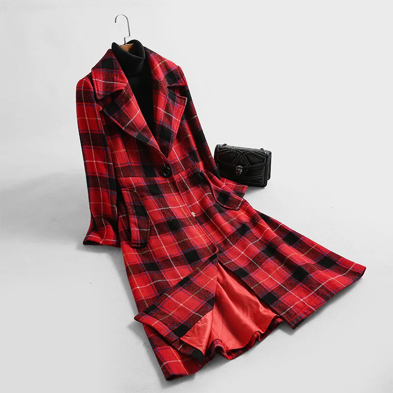 Женское шерстяное пальто manteau femme европейский стиль Осень зима 2018 Теплая стеганая