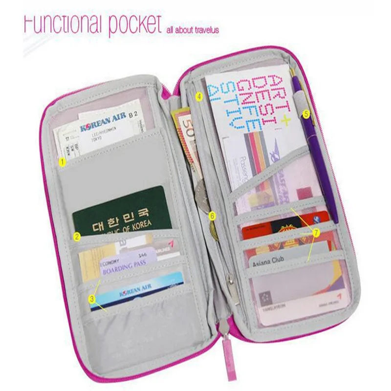 Длинный кошелек в Корейском стиле для женщин и мужчин дорожный органайзер Сумка