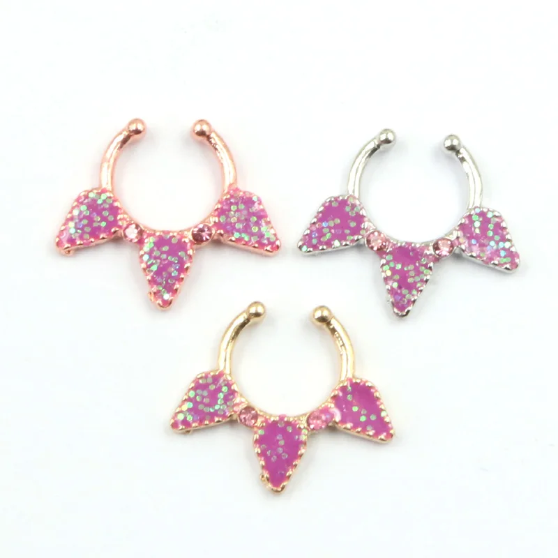 100 шт Смешанные поддельные перегородки тела кольца ювелирные изделия Сплав