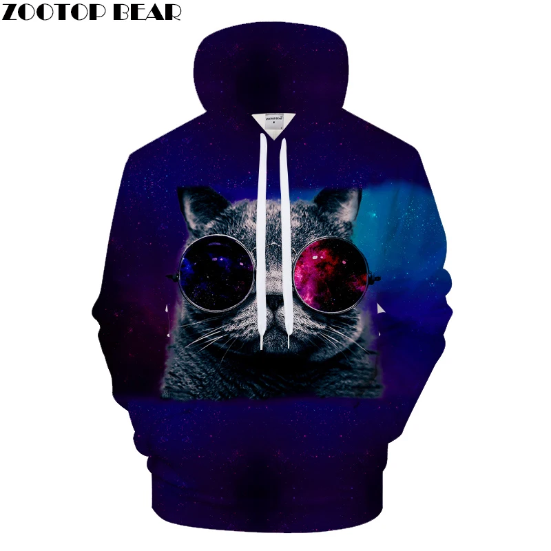 

Glasses Cat Hoodies Printed Hoody Men Women Sweatshirt 3D Pullover Funny Tracksuit Cartoon Hooded Streatwear DropShip ZOOTOPBEAR