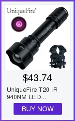 UniqueFire мощный ИК охотничий фонарик UF-1508 T75 850nm светодиодный масштабируемый объектив тактический фонарь с переключатель Rat Tail
