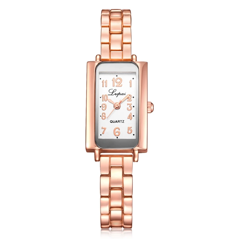 Rose Gold White Lvpai, женские часы-браслет, люксовый бренд, кварцевые, креативные часы, дамские, стальные, под платье, наручные часы, женские, Relogios Femininos, часы - Цвет: Rose Gold White