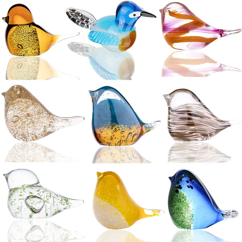 Искусственное стекло H & D ручной работы выдувное Paperweight Bird Craft уникальные