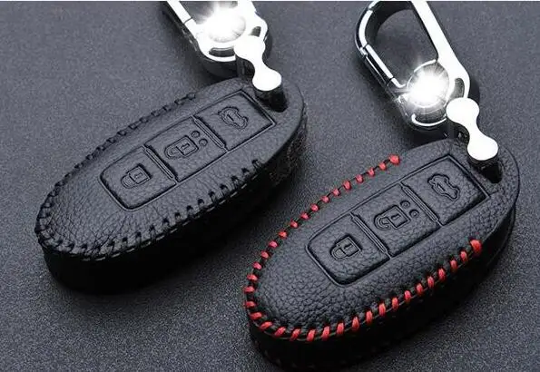 1 шт. автомобильные брелки из натуральной кожи чехлы для ключей Nissan New X-trail