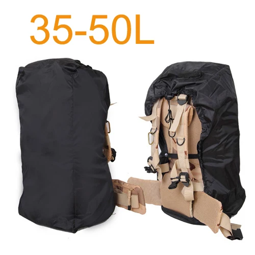 Black 35 to 50L Авиационный транспорт Полный протектор рюкзак 35L 40L 45L 50L 55L 60L 65L 70L водонепроницаемый дождевик рюкзак самолет пылезащитный чехол - Цвет: Black 35 to 50L