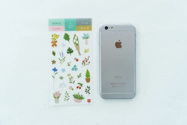 

6ps Flower illustration deco sticker Planner Journal DIY Scrapbook Diary Phone Decoration sticker Notebook Ablums Decorative
