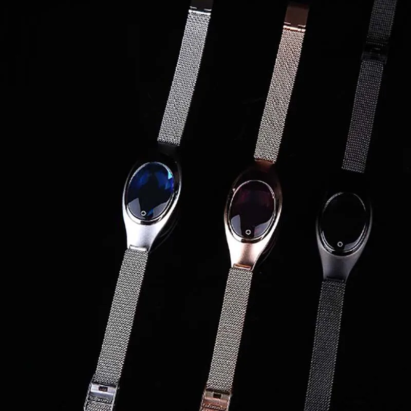 

Female Smart sports wristband bracelet watch blood pressure heart rate sleep health monitoring fashion metal design data storage