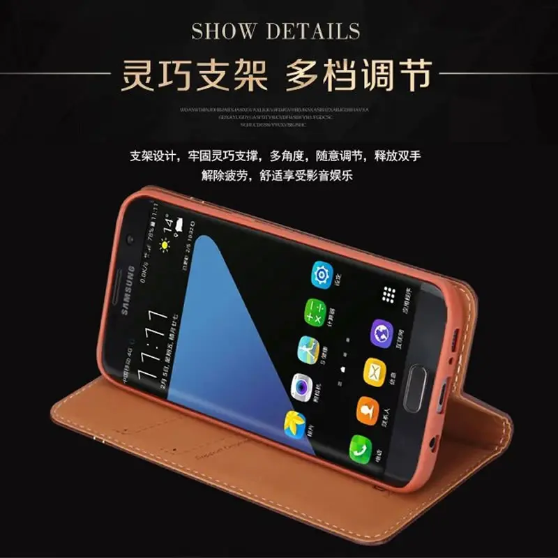 

Роскошный оригинальный брендовый чехол GEBEI из натуральной кожи на магнитной застежке для Samsung Galaxy S7 Edge S8 S9 S10 Plus S10E Note 8 9