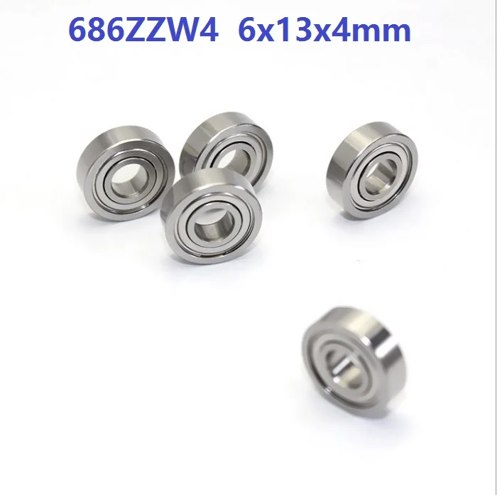 500 шт./лот 686ZZW4/686W4ZZ шариковый подшипник 6x13x4 мм глубокий шаровой Миниатюрный Мини