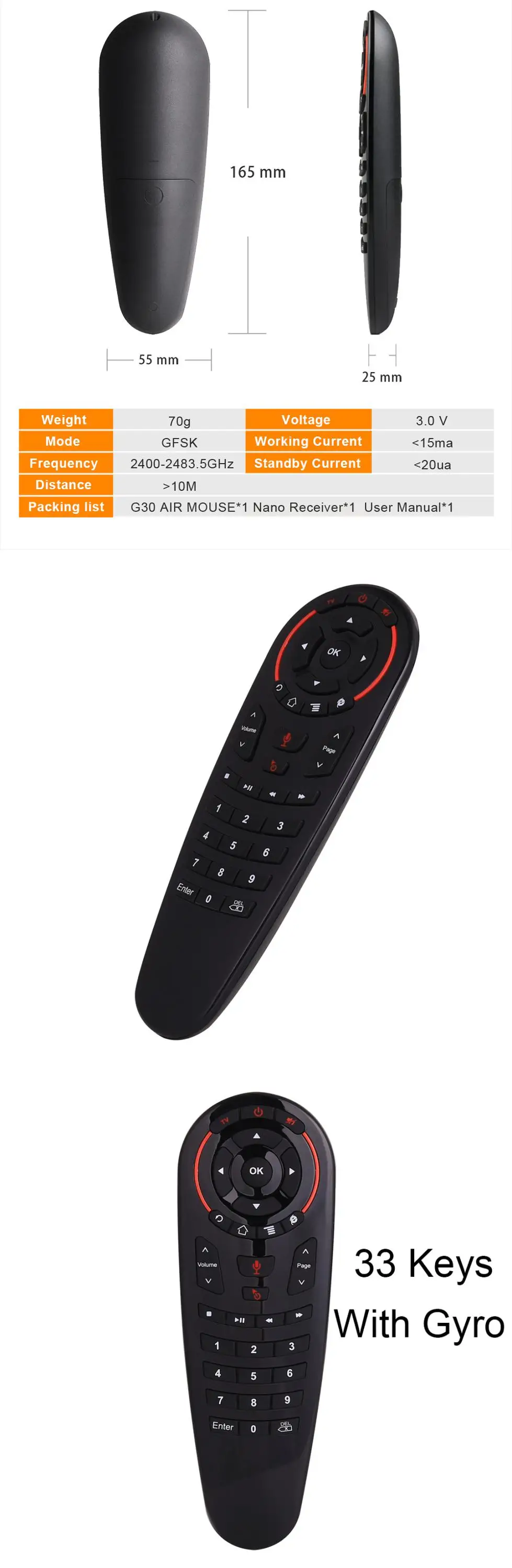 L8star G30 воздушная мышь Голосовая Удаленная программа IR RF 2,4G 433 Беспроводная клавиатура управление для Android Smart tv box G20 G10 G20s Projecto