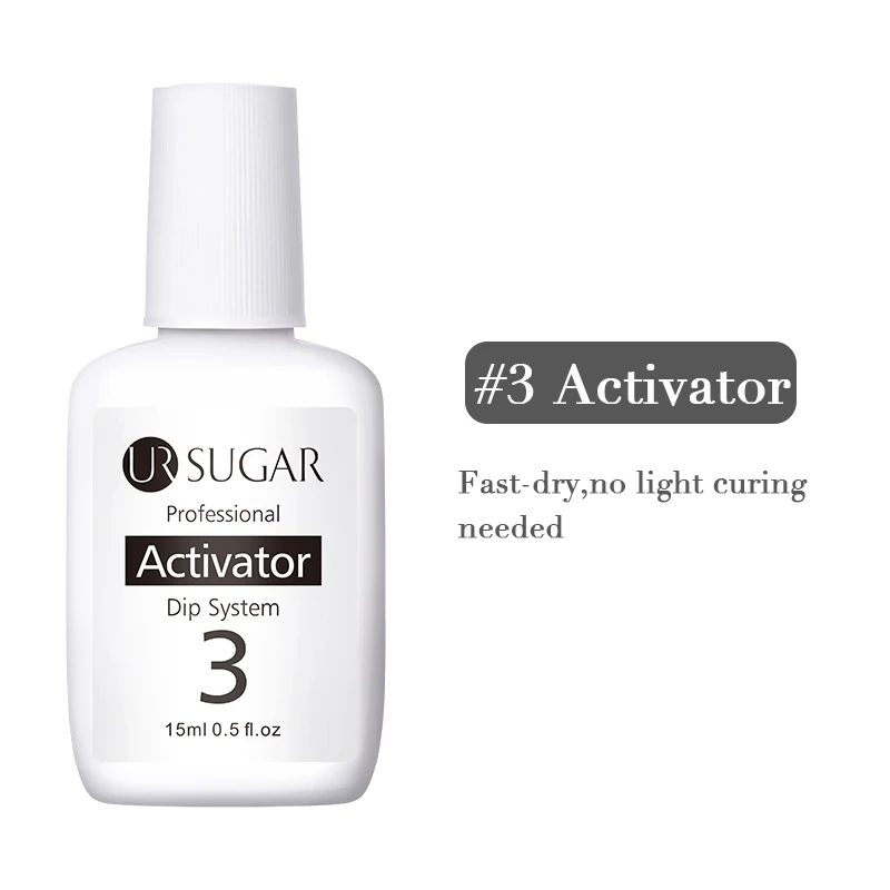 3 Activator Ur Sugar погружение голографическая пудра Пыль Дизайн ногтей украшения без лампы вылечивается 5 мл все для маникюра ногти Dip блеск порошок - Цвет: 3 Activator