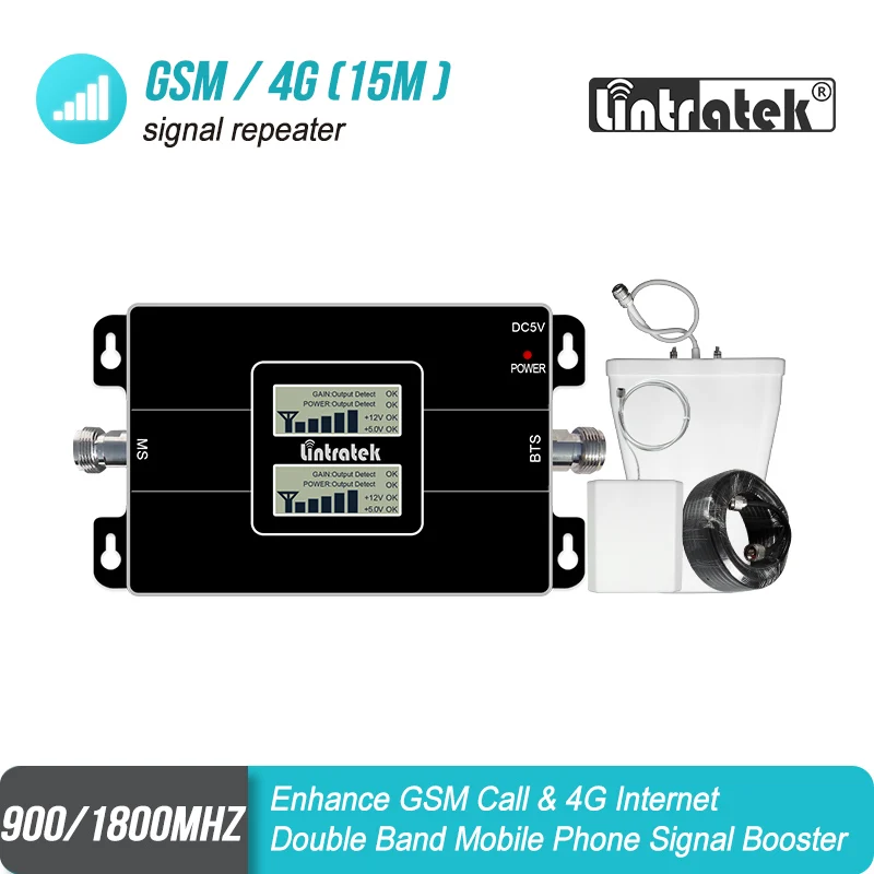 Два ЖК дисплея GSM 900 LTE 1800 МГц двухдиапазонный повторитель сигнала 2G 4G 65dB Усилитель
