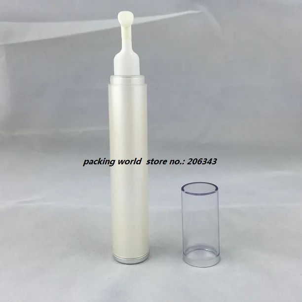 Золотая/серебряная безвоздушная пластиковая бутылка для лосьона 15 мл или