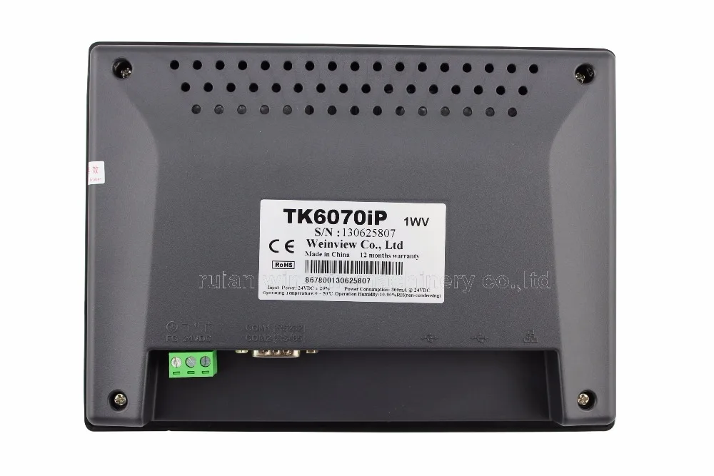 Человеко-машинный интерфейс Weinview TK6070IP 7 inch Touch Pannel HMI 800*480 1COM с кабелем и