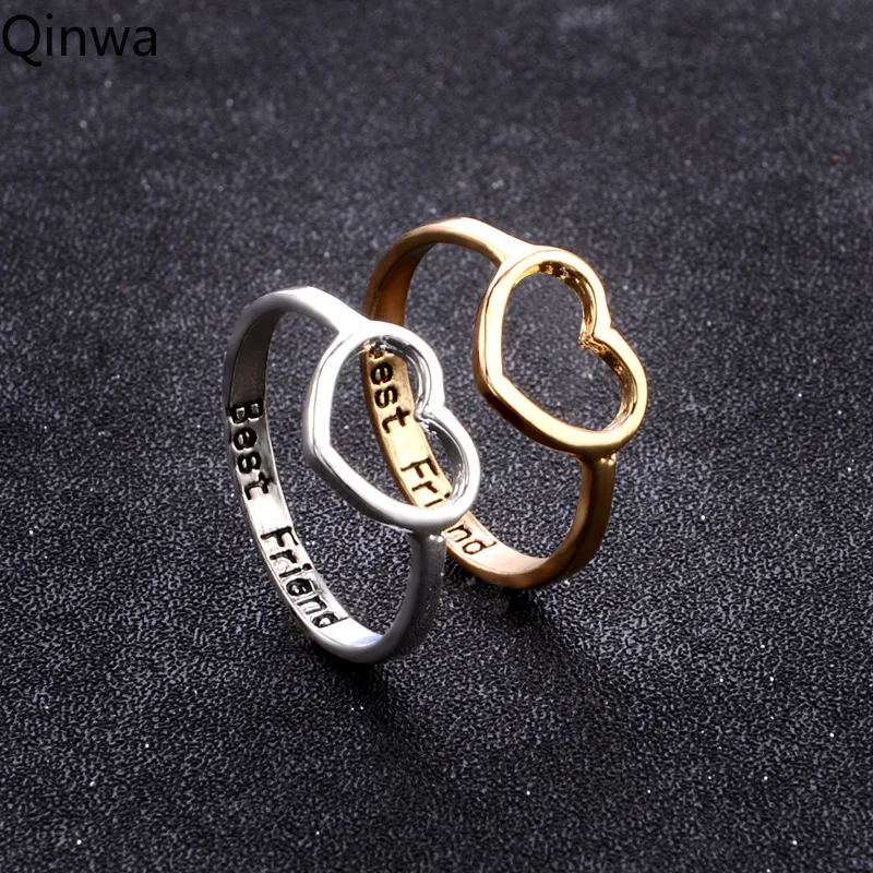 2019 сердце с надписью Best Friend кольцо модное обетование ювелирные изделия Женское