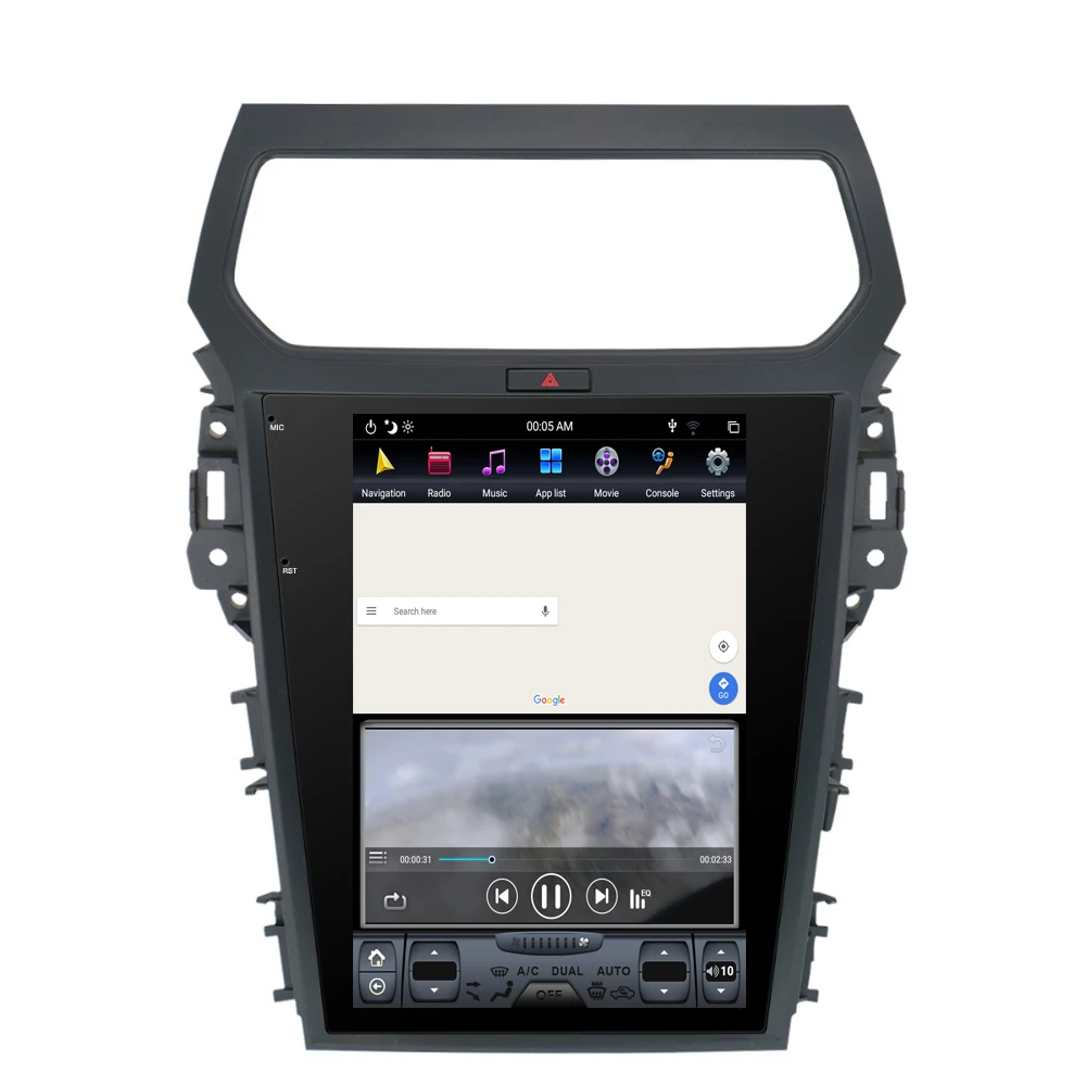 ANDR 8,1 4+ 64g Tesla стиль автомобильный dvd-плеер gps навигация Android для Ford Explorer 2011- стерео Авто головное устройство мультимедиа