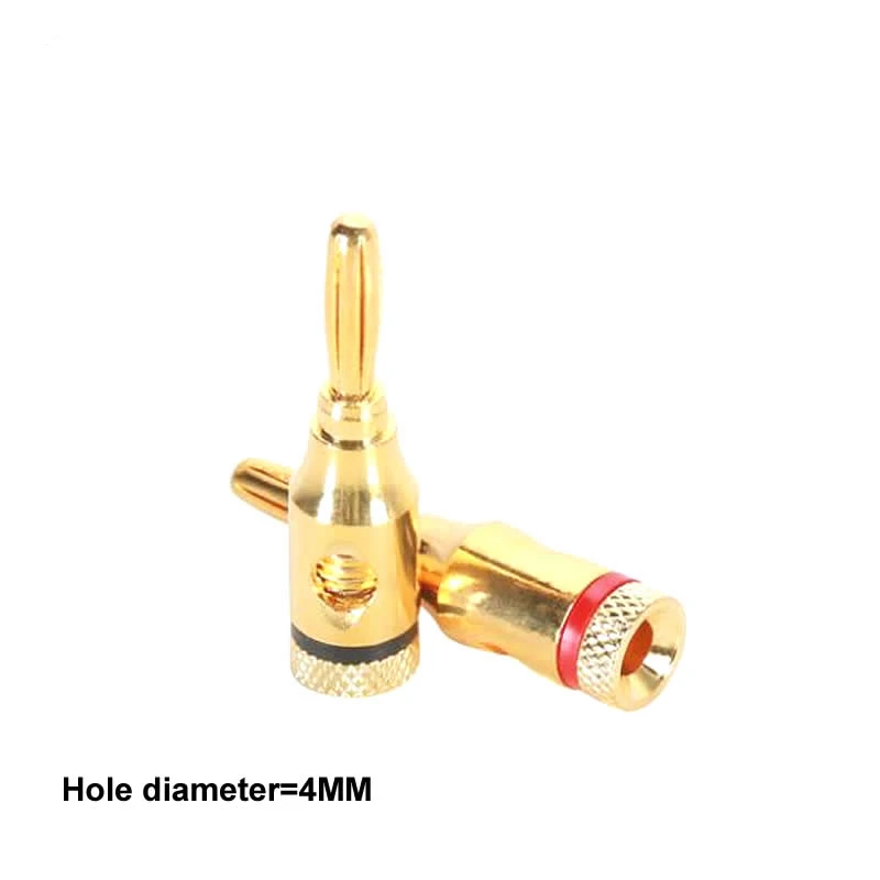 4 шт./лот кабель Разъем для подключения типа банан медь мм позолоченный