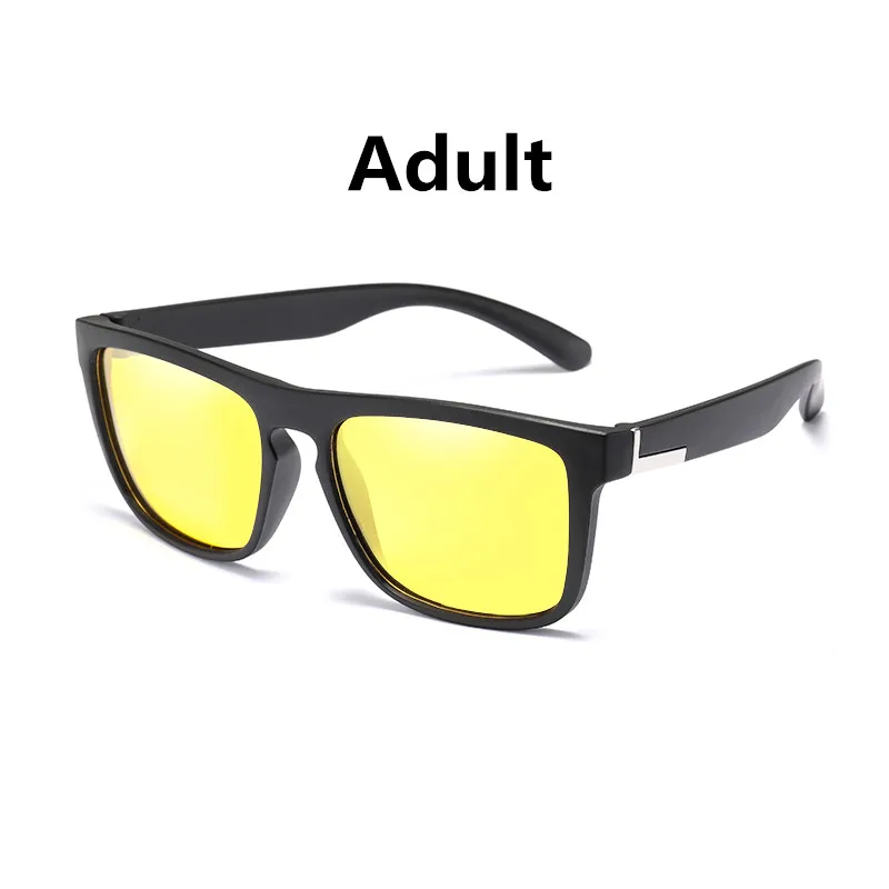 Adult Night Vision Брендовые поляризованные солнцезащитные очки для маленьких мужчин и женщин, гибкие очки для девочек и мальчиков, зеркальные отражающие очки для маленьких детей, UV400 - Цвет линз: Adult Night Vision