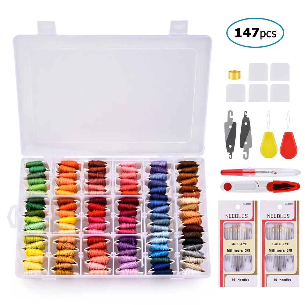 

108 Colors Embroidery Thread Floss Sewing Cotton Needle Craft Sewing Floss kit DIY Sewing Tools Embroidery Thread With Box