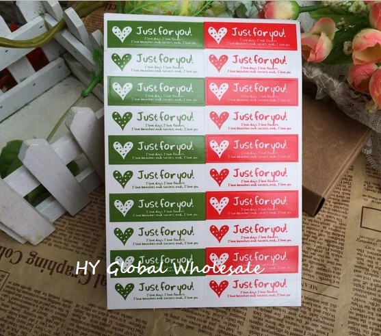 

200pcs/lot Love Series Rectangular Sealing sticker DIY Gifts posted Decoration packing label Multifunction