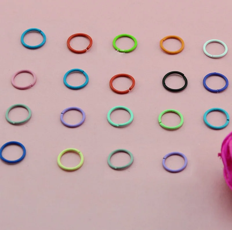 100 шт./лот 1x10 мм разноцветные металлические DIY ювелирных изделий закрыть одной петли соединительные кольца и Разделение кольцо для изготовления ювелирных изделий