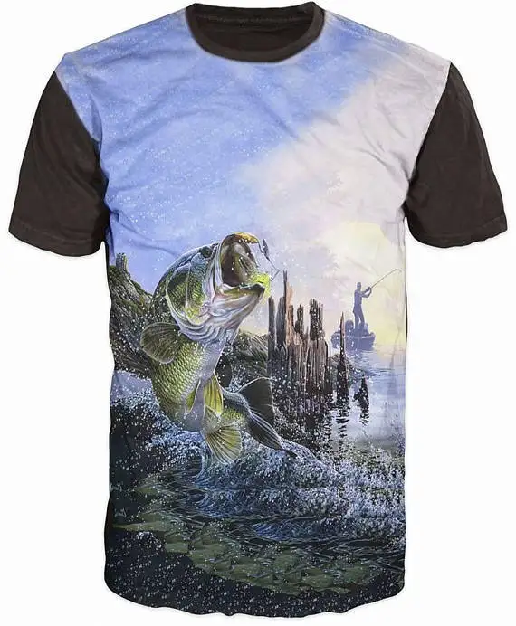 Крутая Мужская футболка с уникальным дизайном 3D в стиле хип хоп марлина меч