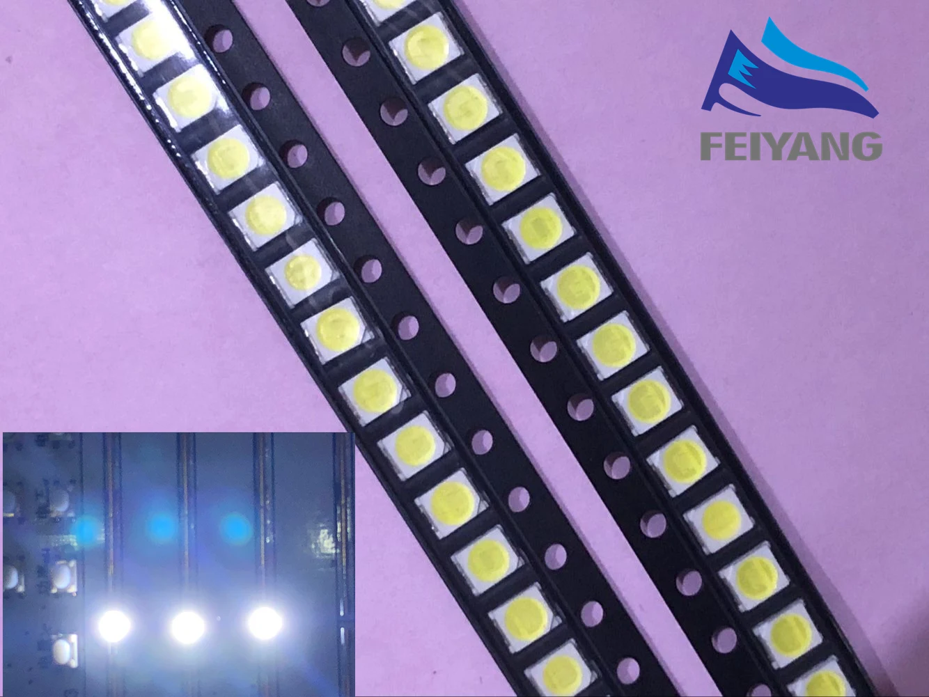 500 шт. UNI светодиодная подсветка Высокая мощность LED 1 Вт 3 в 1210 3528 2835 холодный белый