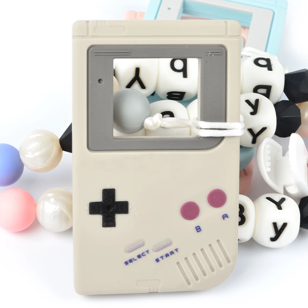 Зажим для соски персонализированные Gameboy силиконовый для детей для прорезывания зубов кулон ожерелье Прорезыватель для DIY Модный ребенок уход за полостью рта соски зажимы