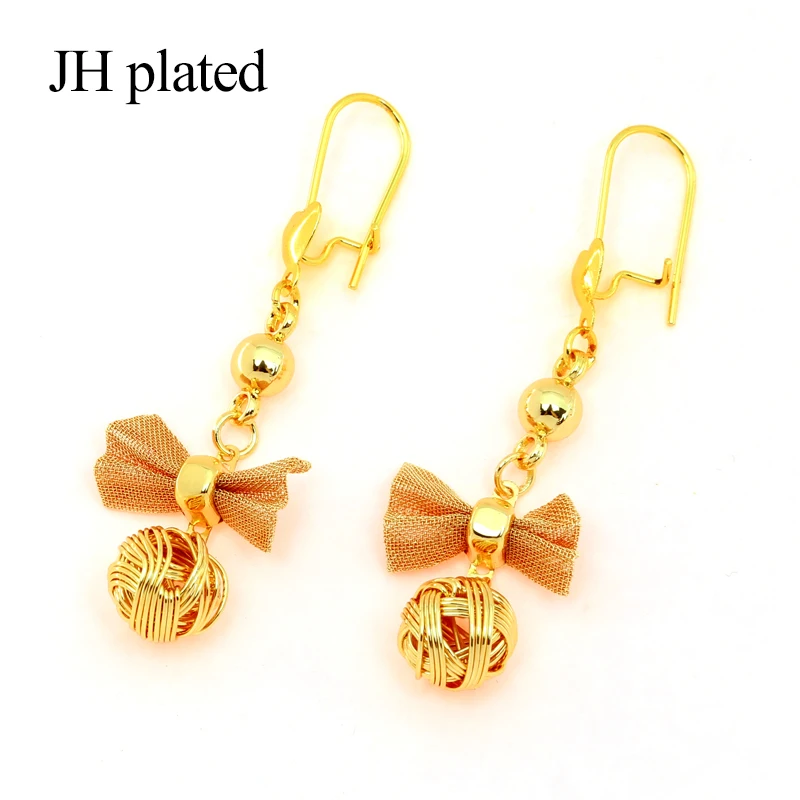 Модные африканские серьги JHplated для женщин подвеска в виде банта девушек